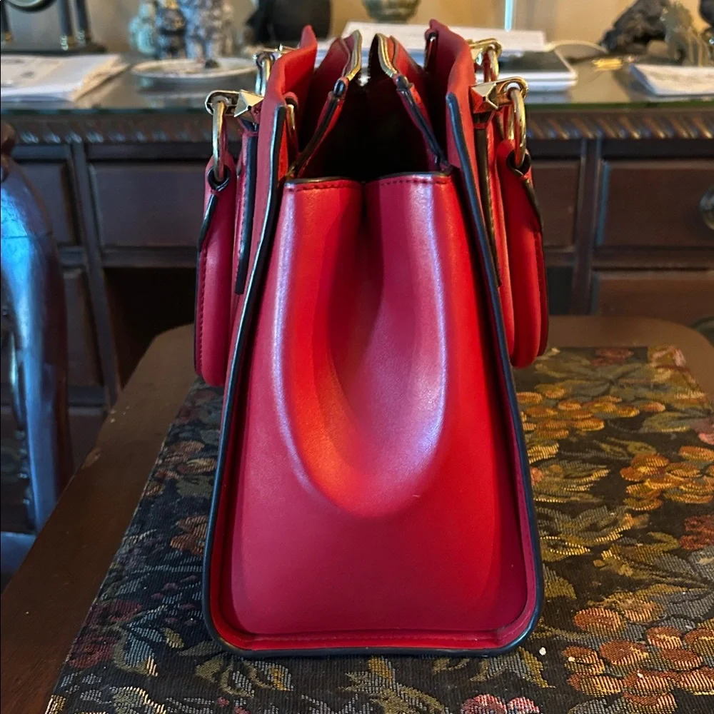 Michael Kors MARILYN  Red Saffiano leather Satchel - Picture 3 of 10